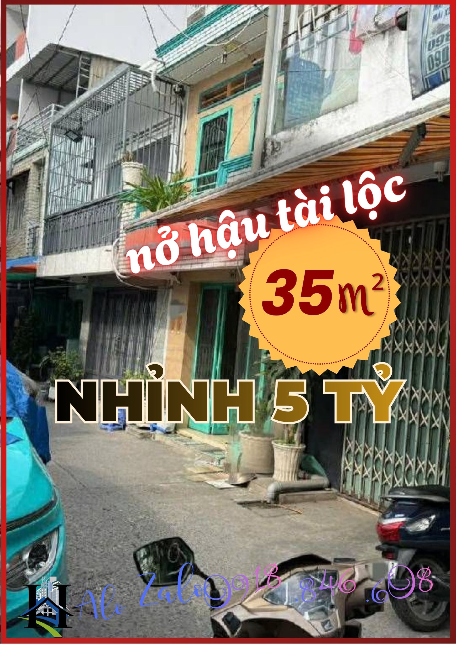 Q.8, 35m²,  3 TẦNG, NHỈNH 5 TỶ, 3PN, NỞ HẬU, HẺM XE HƠI ÂU DƯƠNG LÂN